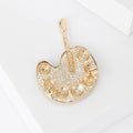 Colorful Artist Palette Brooch with Polished Metal and Decorative Accents view 4