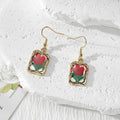 Gold Frame Dried Flower Resin Drop Earrings Eight Styles view 9