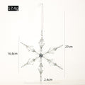 Clear Acrylic Snowflake Ice Ornaments Pearl Crescent Hangings view 2