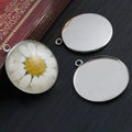 Round Silver Tone Bezel Trays with Scalloped Edge and Plain Back view 4