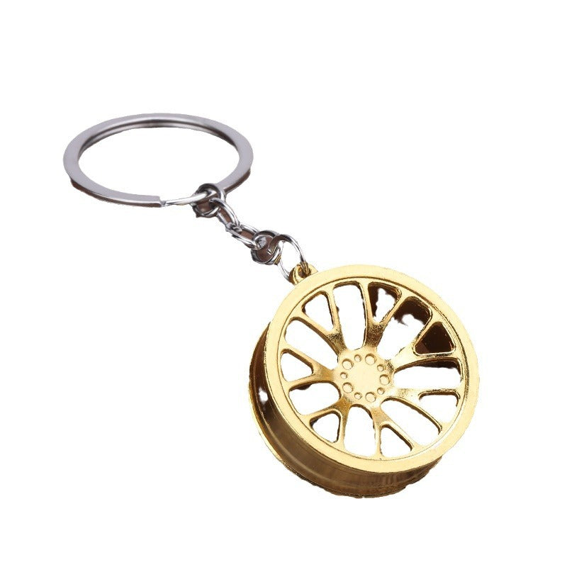 Creative Alloy Wheel Metal Keychain Car Hanging Accessory