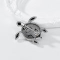 Black Silver Tone Sea Turtle Metal Brooch Pin for Jackets and Lapels view 4