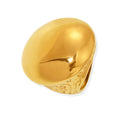 Large Domed Smooth Statement Rings Gold Steel Tone view 5