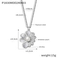 Flower Enamel Pearl Pendant Necklace Twist Chain Four Styles view 6