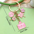 Gold-Tone Metal Heart, Rose and Lip Charm Keychains, 7 Styles view 11