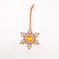 Rhinestone Snowflake Christmas Ornament Metal Cord Hanger view 5
