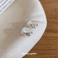 Silver Tone Crystal Leaf Ear Cuff Earrings Decorative Jewelry Pair view 4