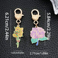 Five-Piece Sunflower Carnation Bouquet Lobster Clasp Charm Assortment view 2