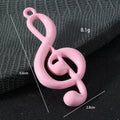 Glossy Painted Alloy Treble Clef Music Note Charm Pendant Five Colors view 4