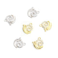 Crystal Snail Alloy Charm Pendants in Gold and Silver Tones view 2