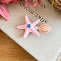 Starfish Shell Pearl Duckbill Hair Clips Four Colors view 8