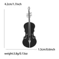 Enamel Violin Brooch Red Or Black Metal Frame Two Styles view 6