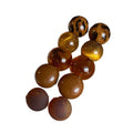 Brown Marbled Resin Round Statement Stud Earrings Statement Pair view 5