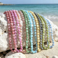 Nine Color Heart Bead Necklaces With Round Carabiner Clasps view 3