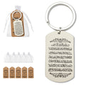 Cream Dog Tag Wooden Arabic Calligraphy Keychain Charm view 1