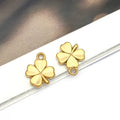 Stainless Steel Gold Sunflower Cherry Blossom Flower Charm Pendant for DIY Earrings Necklace