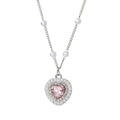 Silver Heart Pendant Pearl Station Necklaces Four Styles view 6
