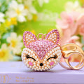 Pearl Jeweled Fox Head Keychains with Six Colors and Two Different Tail Foxes view 6