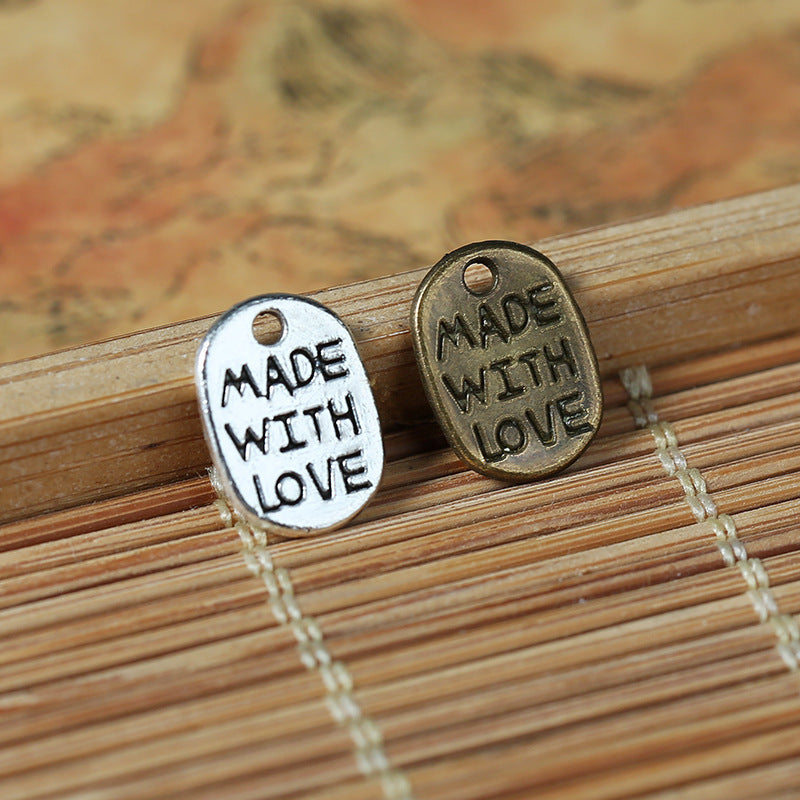 Alloy Oval Pendant 11x8mm for DIY Bracelets and Necklaces