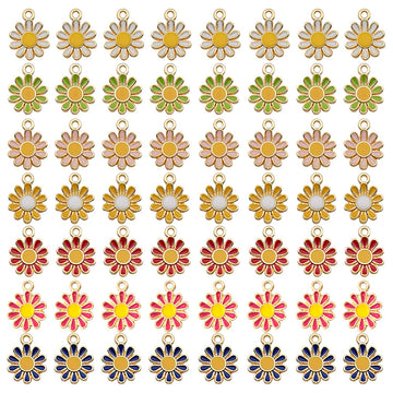Colorful Sun and Daisy Metal Charms with 7 Listed Options