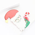 Acrylic Santa Claus Brooch Red Hat Candy Cane Multicolor Pin view 3