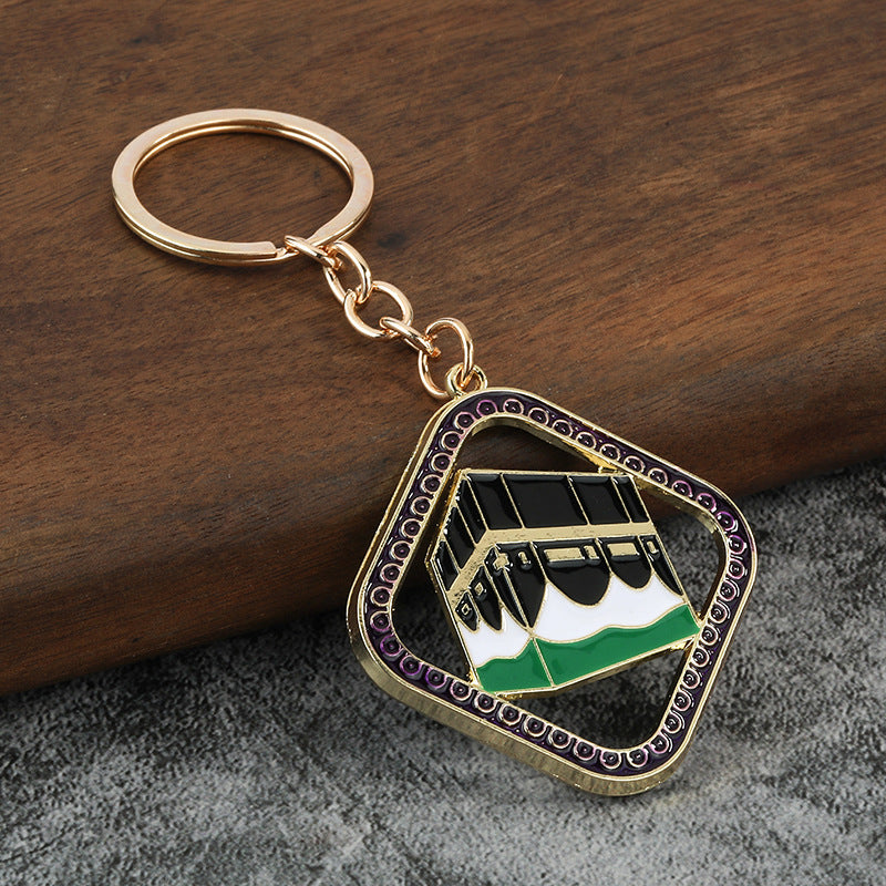 Crescent Moon Metal Keychain for Women Bag Charm and Car Keys