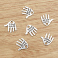 Handmade Message Palm Charms in Two Antique Finishes view 7