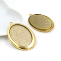Oval Pendant Bezel Settings in Five Dark and Metallic Finishes view 8