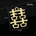 Double Happiness Symbol Charm Pendant Three Metal Finishes view 4