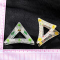 Clear Triangle Dried Flower Resin Hair Claw Clips Three Styles view 5