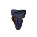 Navy Denim Hair Claw Clips Scrunchies Four Styles Brown Trim view 5