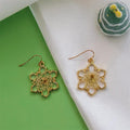 Christmas Dried Flower Resin Drop Earrings Gold Frames 19 Styles view 8