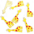 Colorful Giraffe Enamel Metal Jewelry Charms, 6 Designs view 6