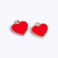 Colorful Enamel Heart Charm Pendant In Six Bright Shades For Jewelry Making view 6