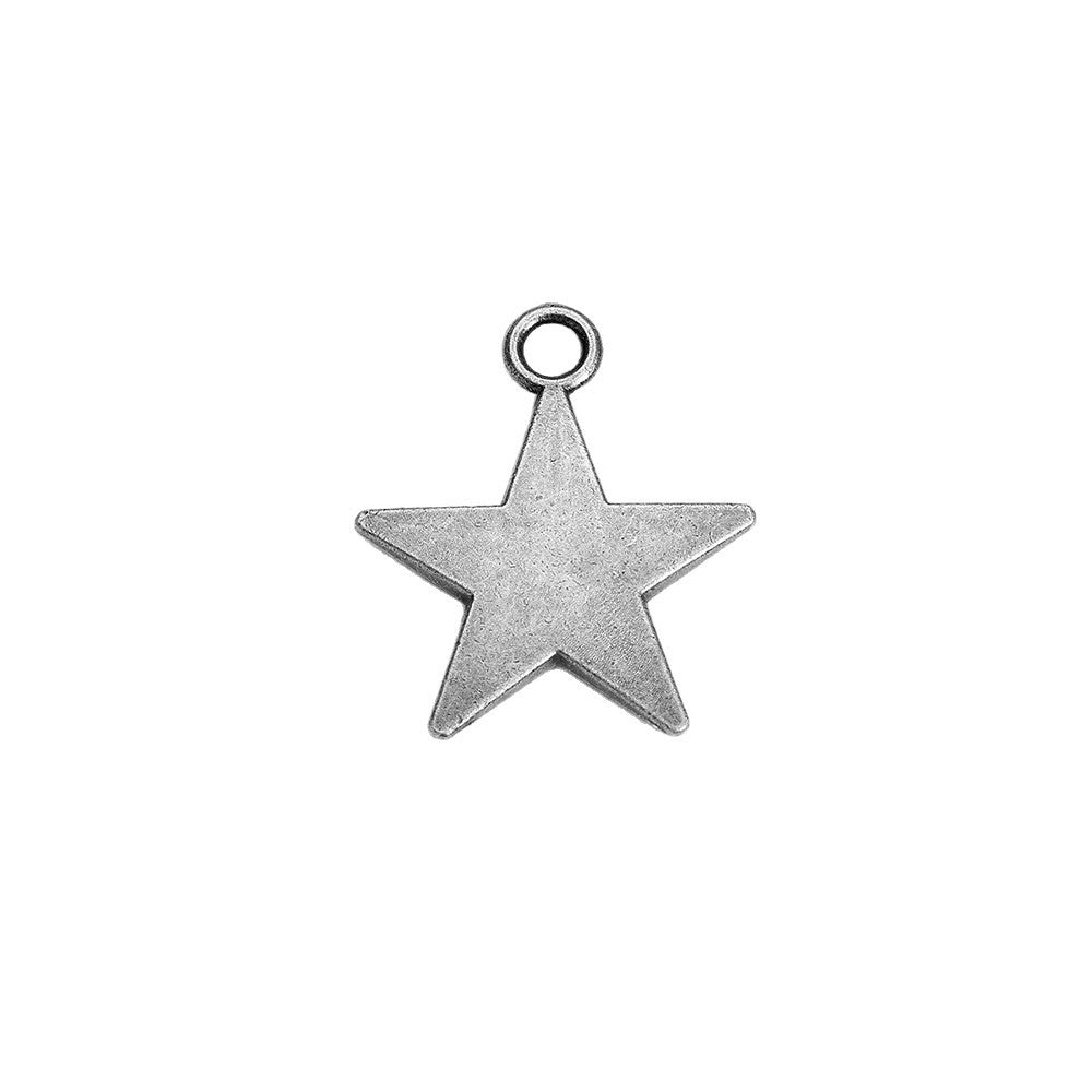 26x22mm Double-Sided Star Alloy Charm Pendant