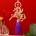 Multicolor Pegasus Keychains with Six Color Tassel Options view 4