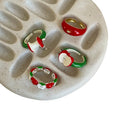 Red Green Enamel Apple Open Rings Cartoon Fruit Finger Rings view 5