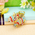 Double-Sided Jeweled Zebra Keychains in Five Colors with Braided Options view 12