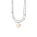 Layered Blue And White Coastal Bead Necklaces In Four Styles view 5
