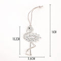 Silver Rhinestone Fairy Hummingbird Flamingo Hanging Ornament view 5
