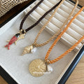 Braided Cord Ocean Pendant Necklaces in Three Styles view 2