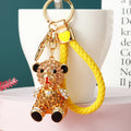 Jeweled Sitting Bear Keychains in Three Colors with Plain BV and Fortune Loops view 9