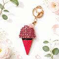 Rhinestone Ice Cream Cone Keychain Metal Bag Charm view 4