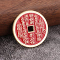 Chinese Bagua Coin Zinc Alloy Keychain Vintage Hanging Ornament