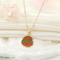 Gold Tone Colorful Enamel Food and Heart Pendant Necklaces view 9
