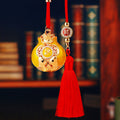 Twin Fish Fortune Pouch Vehicle Hanging Ornaments in Five Colors and Cord Only Option view 3