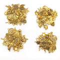 Matte Gold-Tone Mixed-Finish Metal Charms with 3 Listed Options view 5