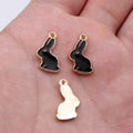 Gold Tone Sitting Rabbit Enamel Charms in Four Colors view 7