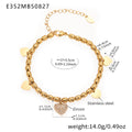 Marine and Heart Crystal Charm Bracelets in Gold Tone view 7