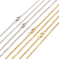 Fine Link Necklace Chains with Lobster Clasps in Two Finishes view 5